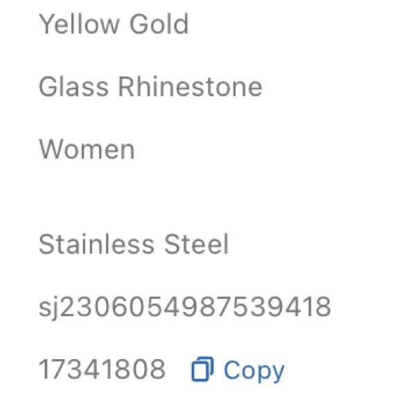 Golden Rhinestone Decor Stud Earrings - Picture 6 of 6